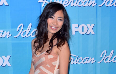 Jessica Sanchez poses in the press room during Fox's